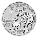 Lunar III Ochse 1 Unze Silbermünze 2021 | differenzbesteuert