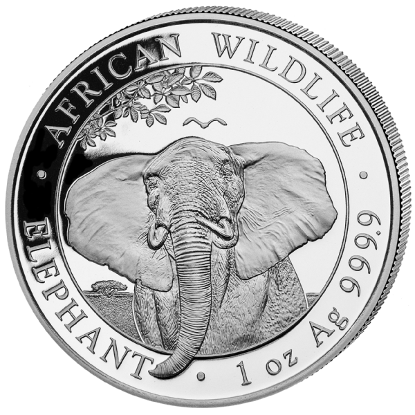 Somalia Elefant 1 Unze Silbermünze 2021 | differenzbesteuert