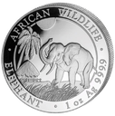 Somalia Elefant 1 Unze Silbermünze 2017 | differenzbesteuert