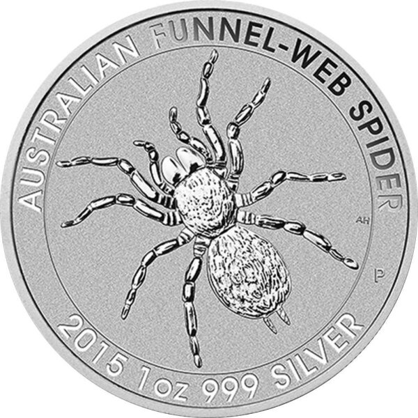 Trichternetz-Spinne 1 Unze Silbermünze 2015 | differenzbesteuert