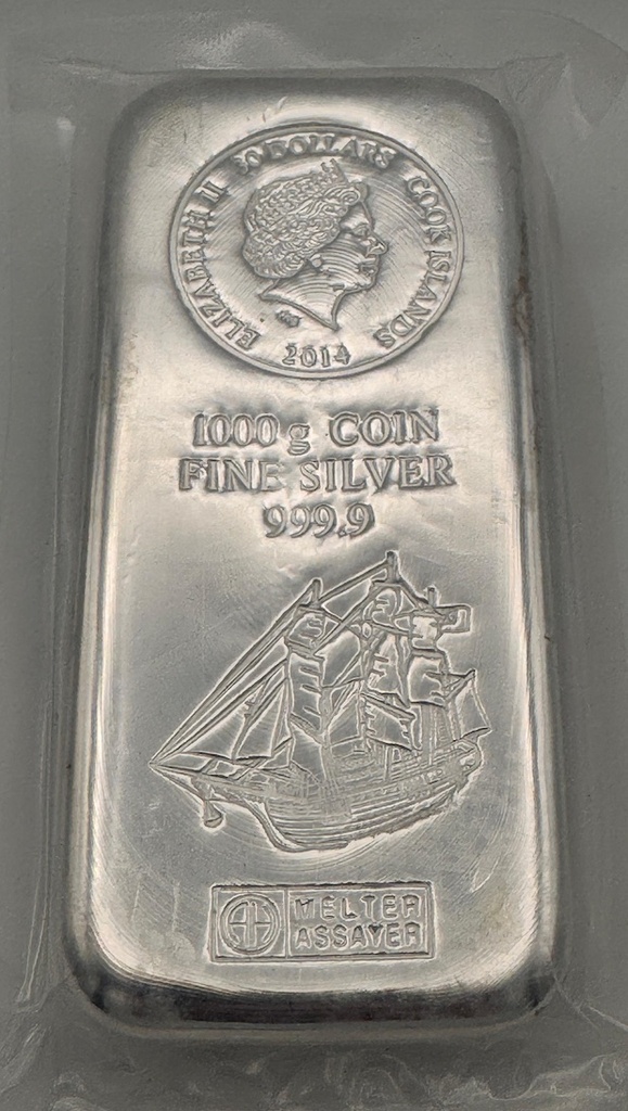 Cook Island Münzbarren 1 Kilo Silber | differenzbesteuert