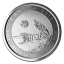 Heulende Wölfe 3/4oz Silbermünze 2016 | differenzbesteuert