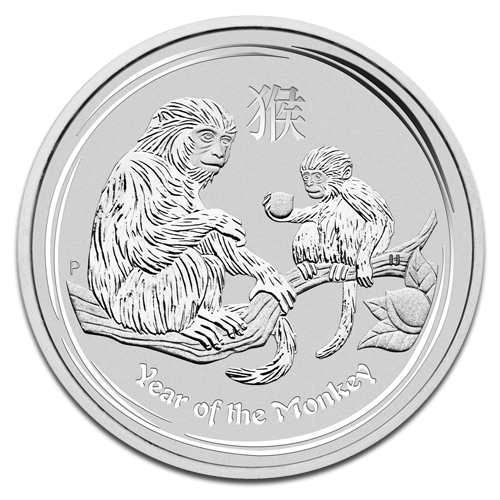 Lunar II Affe 1/2 Unze Silbermünze 2016 | differenzbesteuert