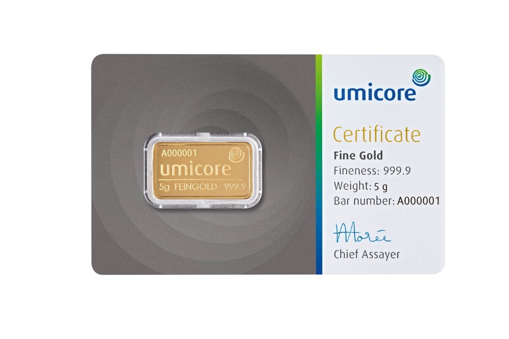5 Gramm Goldbarren | Umicore