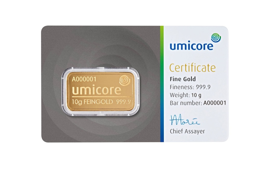 10 Gramm Goldbarren | Umicore