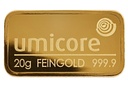 20 Gramm Goldbarren Umicore