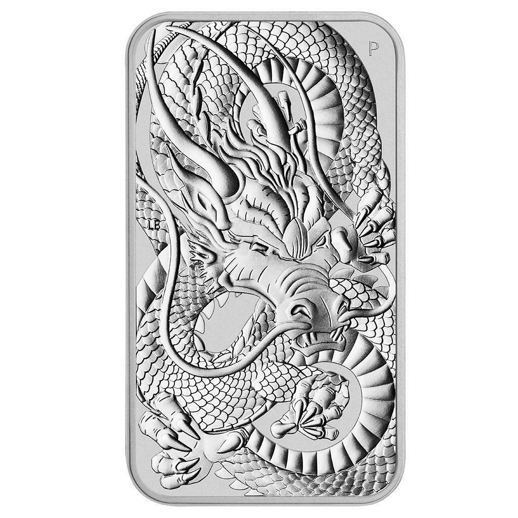 Drache rechteckig 1 Unze Silber 2021 | differenzbesteuert