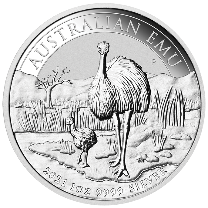 Australien Emu 1 Unze Silbermünze 2021 differenzbesteuert