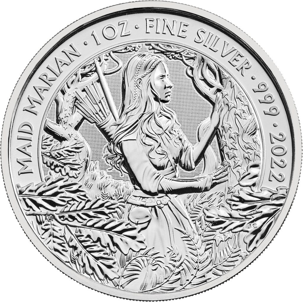 Myths and Legends "Maid Marian" 1 Unze Silbermünze 2022 differenzbesteuert
