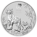 Lunar III Tiger 1 Unze Silbermünze 2022 | differenzbesteuert