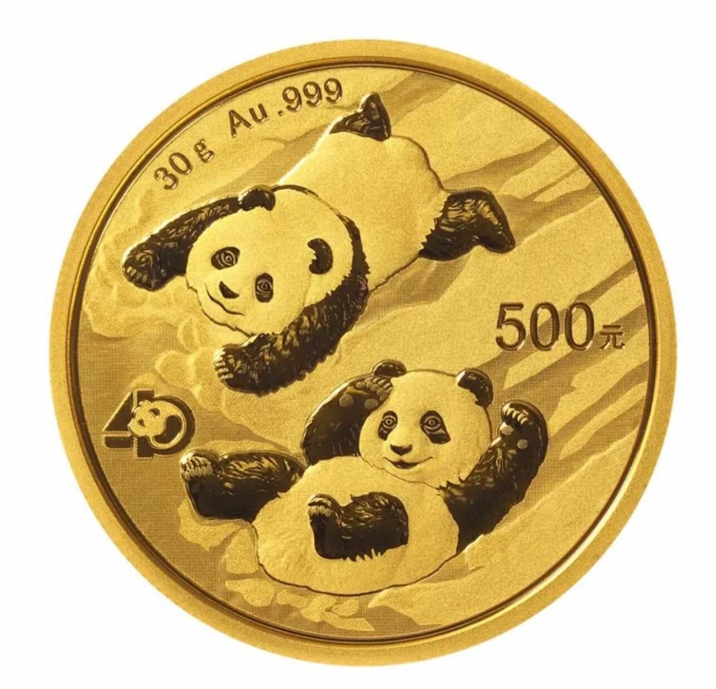 China Panda 30g Goldmünze 2022