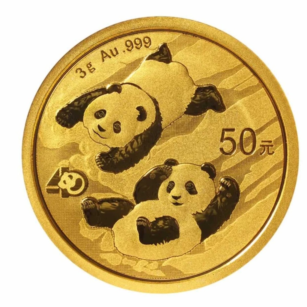 China Panda 3g Goldmünze 2022