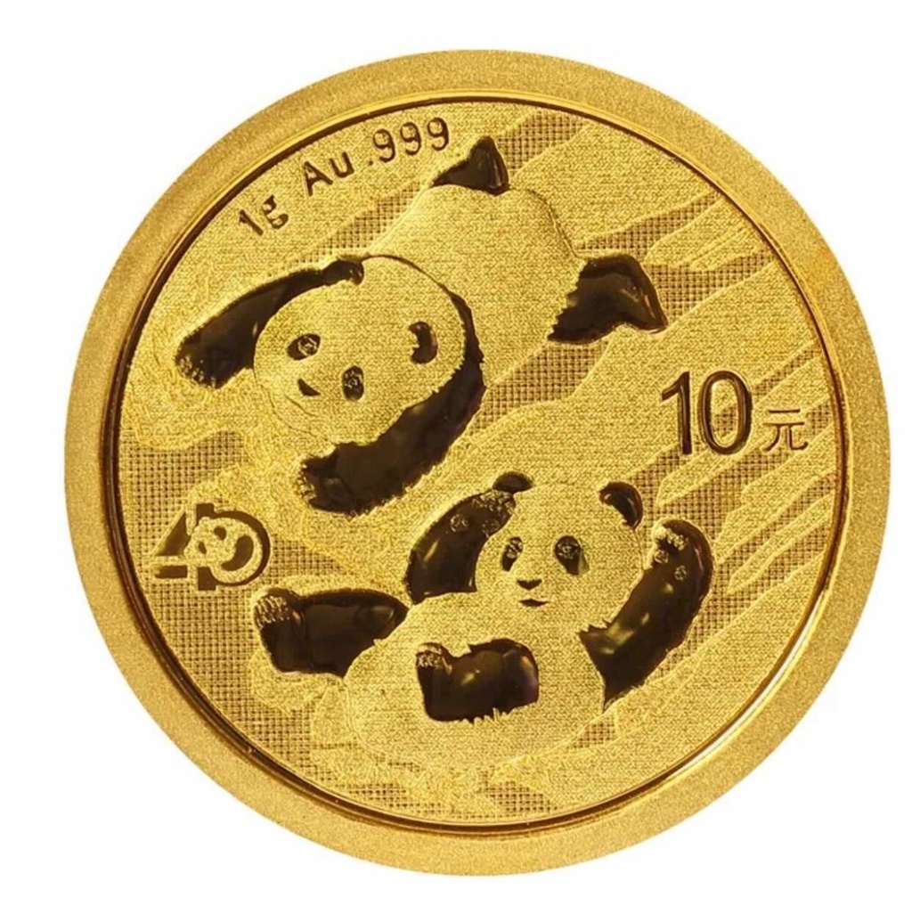 China Panda 1g Goldmünze 2022