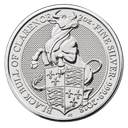 Queen's Beasts Black Bull of Clarence 2 Unzen Silbermünze 2018 | differenzbesteuert
