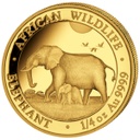 Somalia Elefant 1/4 Unze Goldmünze 2022