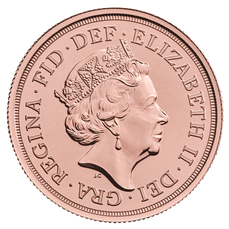 2 Pfund Sovereign Elisabeth II Goldmünze 2022