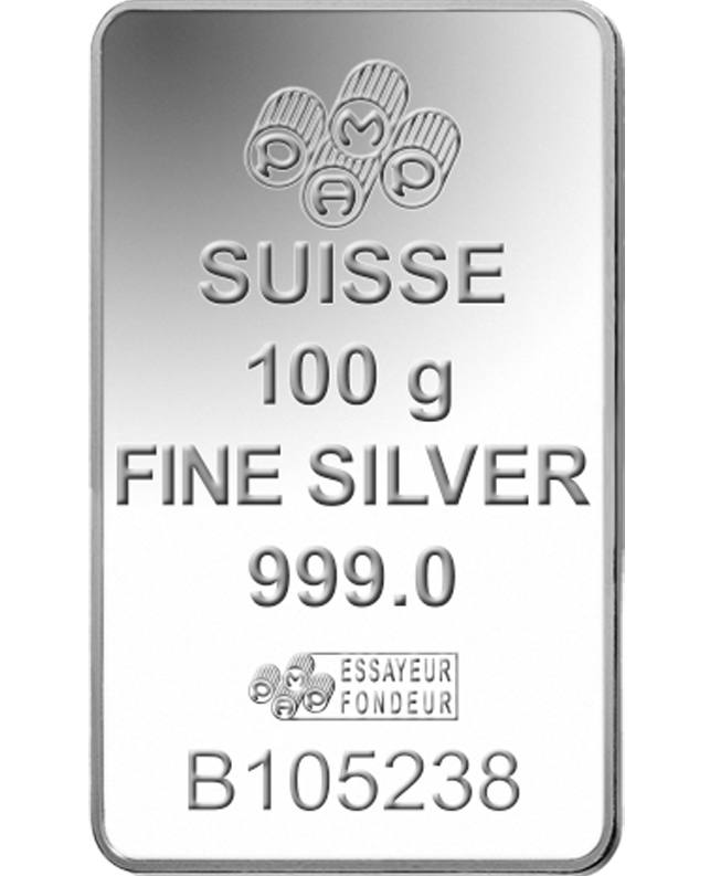 100 Gramm Silberbarren | Pamp Suisse 