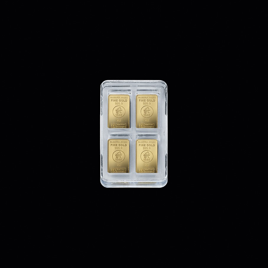 36 x 1 Gramm Goldbarren | Heimerle + Meule UnityBar