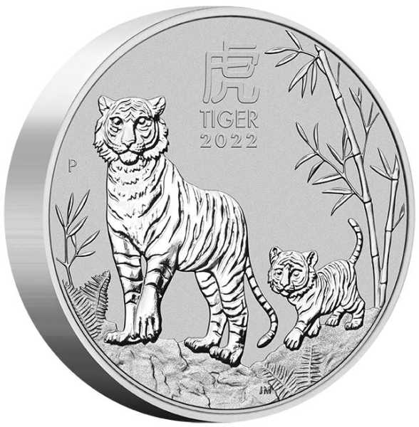 Lunar III Tiger 10 Kilo Silbermünze 2022 differenzbesteuert