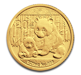 China Panda 1/20oz Goldmünze 2012