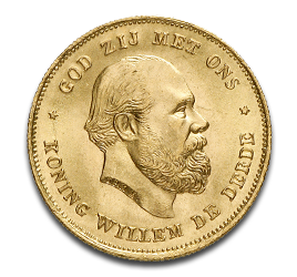 10 Gulden Willem III. Goldmünze | 1875-1899 | Netherlands