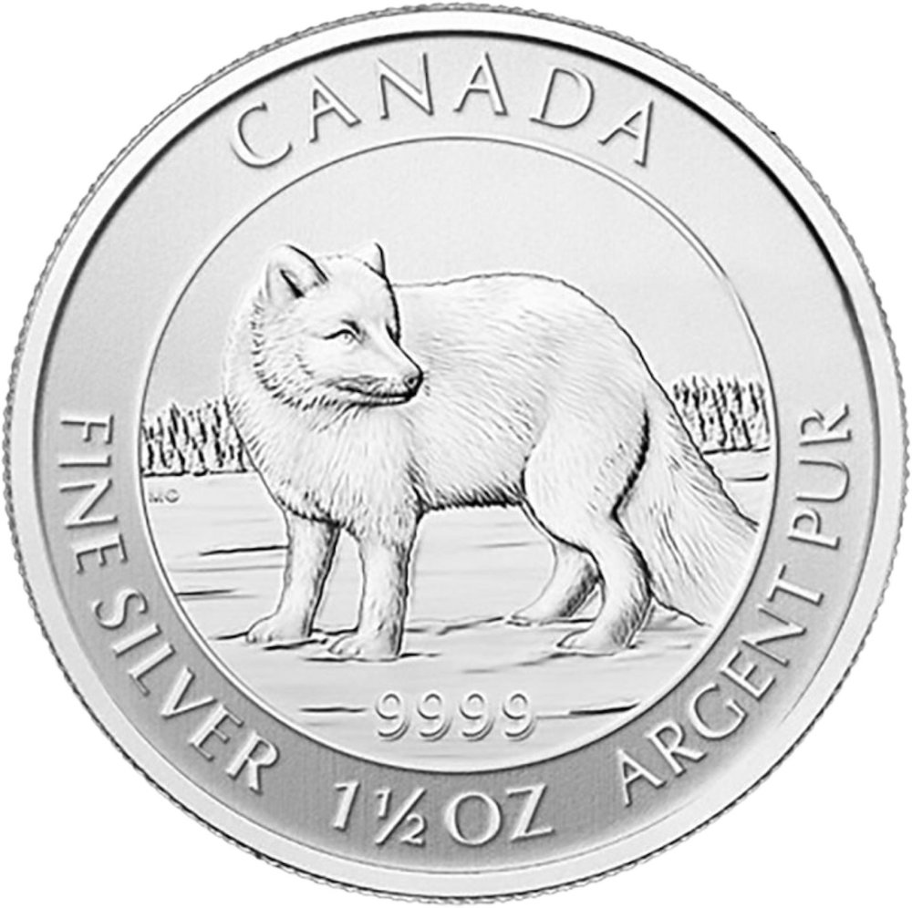 Polar Fuchs 1,5oz Silbermünze 2014 differenzbesteuert