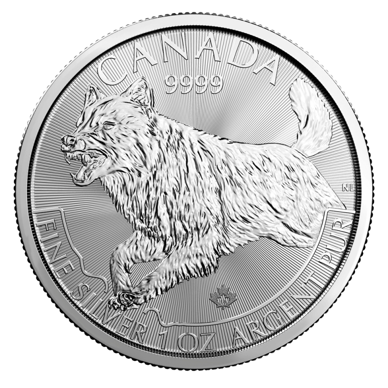 Predator Serie Wolf 1oz Silbermünze 2018 differenzbesteuert