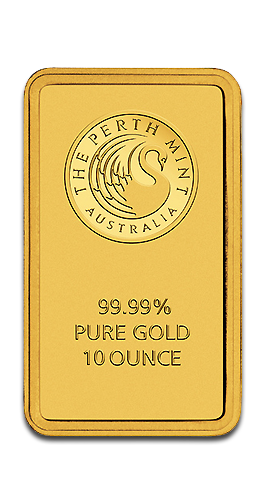10oz Gold Bullion | 311g Gold Bar | 311gr Perth Mint with Certificate