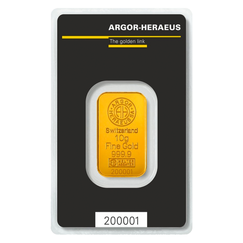10 Gramm Goldbarren Argor-Heraeus