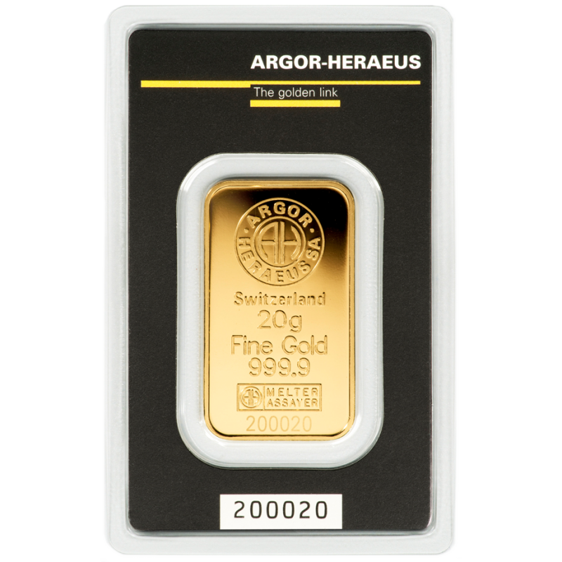 20 Gramm Goldbarren | Argor-Heraeus