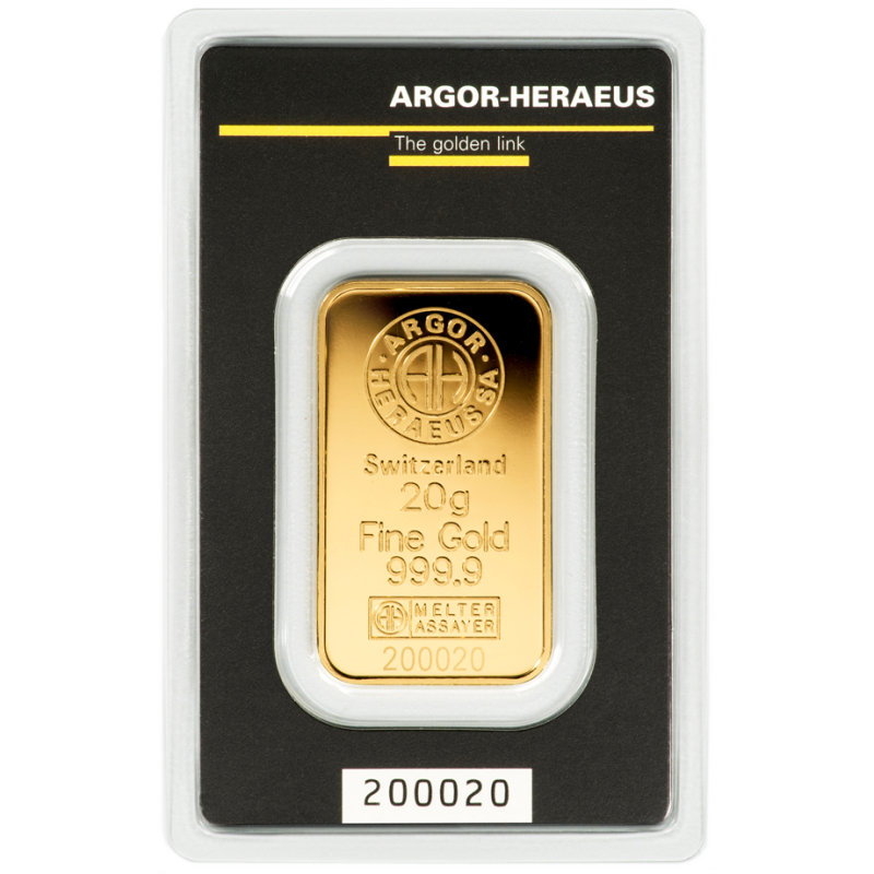 20 Gramm Goldbarren Argor-Heraeus