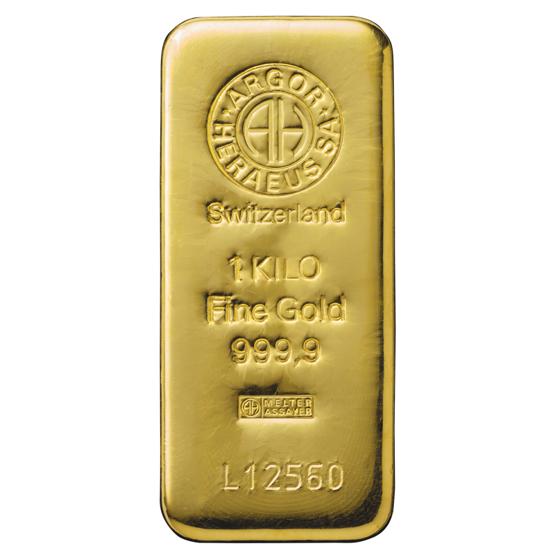 1000 Gramm Goldbarren Argor-Heraeus