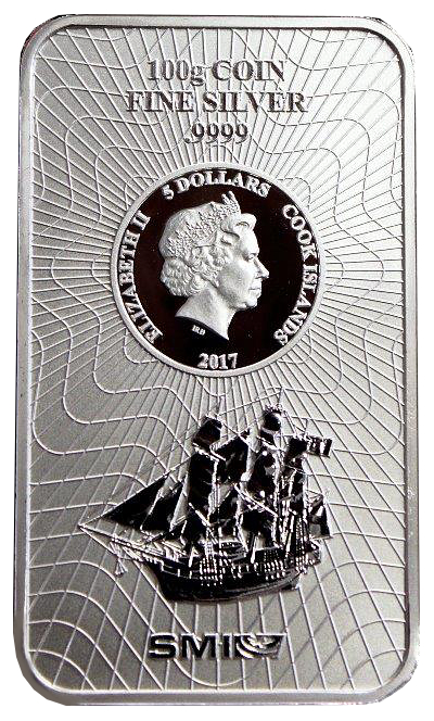 Cook Island Münzbarren 100 Gramm Silber | differenzbesteuert