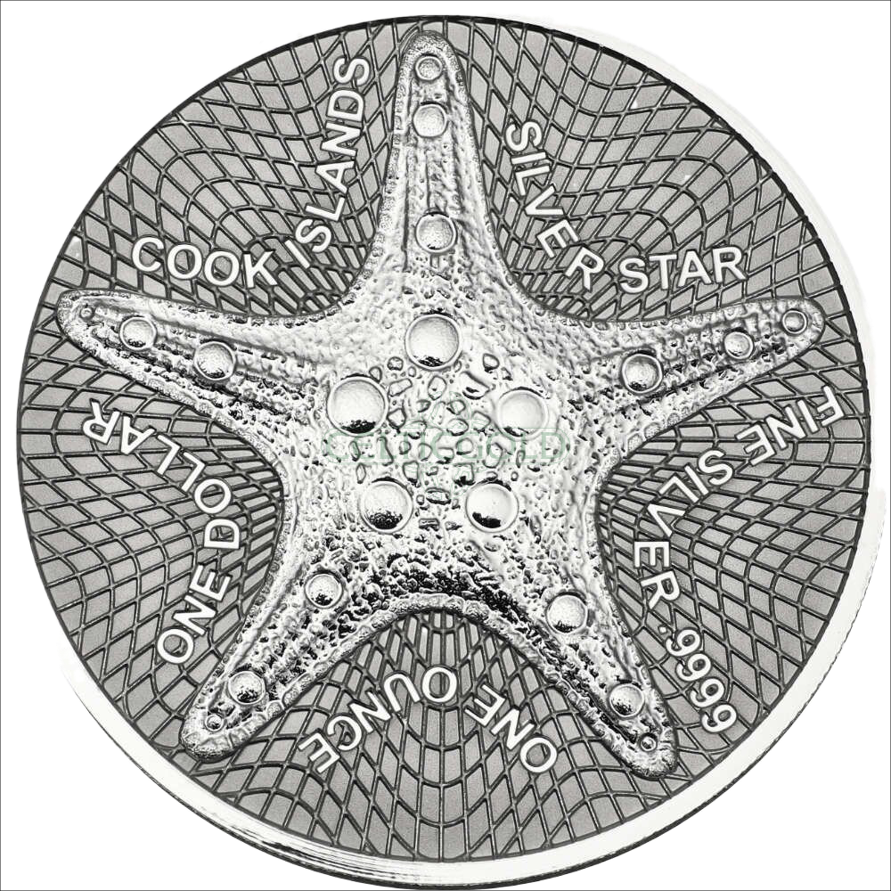 Cook Islands Silver Star 1oz Silbermünze 2021 differenzbesteuert