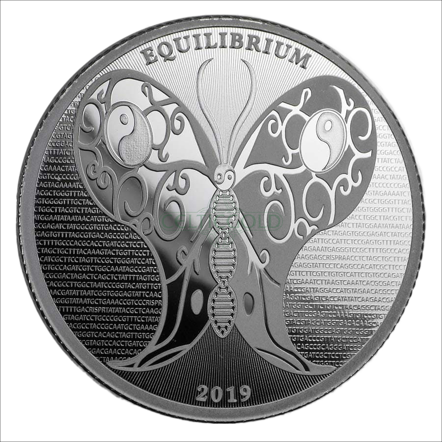 Tokelau Equilibrium 1 Unze Silbermünze 2019 | differenzbesteuert