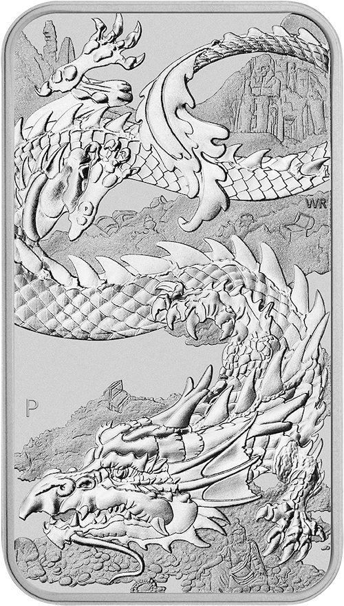Drache rechteckig 1 Unze Silbermünze 2023 | differenzbesteuert