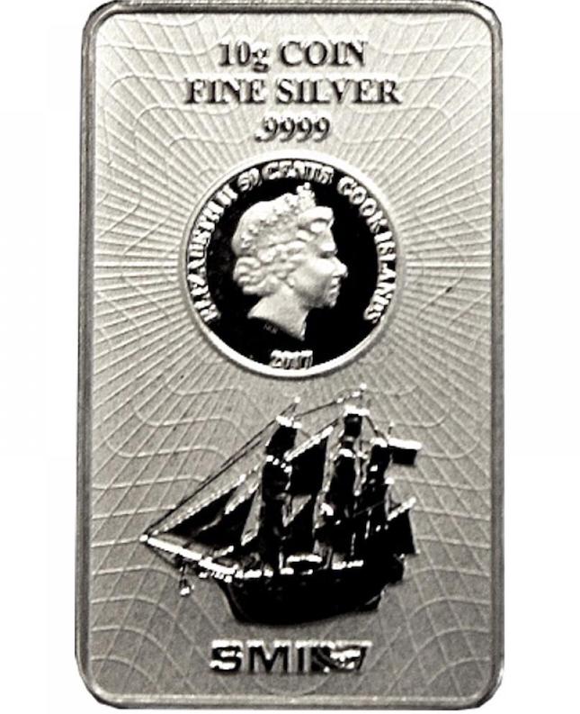 Cook Islands Münzbarren 10 Gramm Silber differenzbesteuert