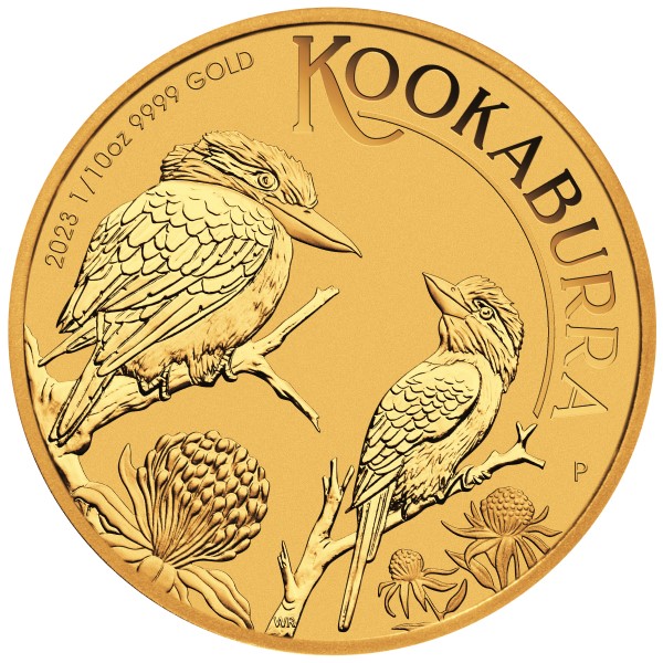 Kookaburra 1/10 Unze Goldmünze 2023