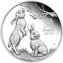 Lunar III Hase 5 Unzen Silbermünze 2023 | differenzbesteuert