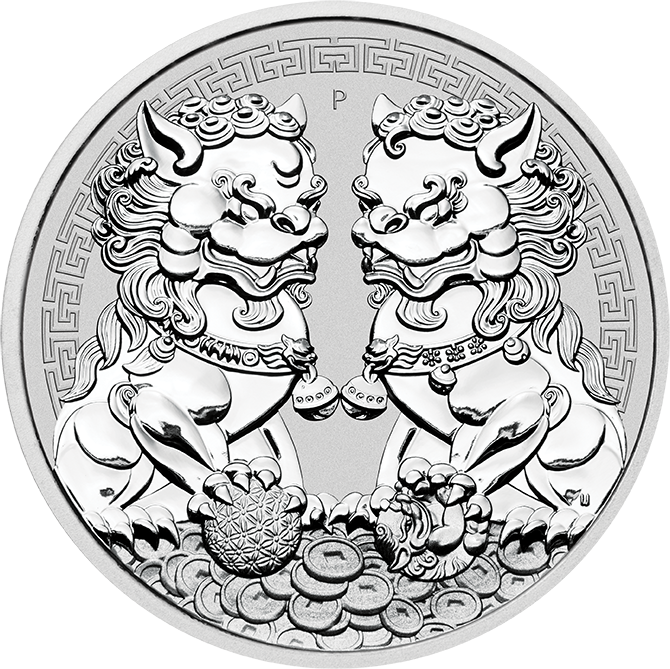 Australian "Chinese Myths & Legends" Double Pixiu 1 Unze Silbermünze 2020 | differenzbesteuert