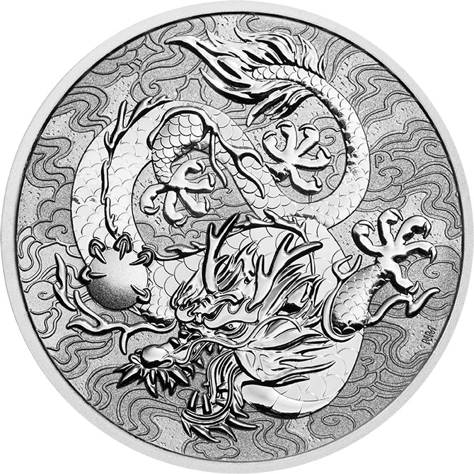 Australian "Chinese Myths & Legends" Drache 1 Unze Silbermünze 2021 | differenzbesteuert