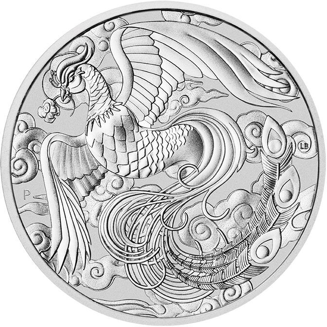 Australian "Chinese Myths & Legends" Phönix 1 Unze Silbermünze 2022 | differenzbesteuert