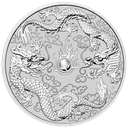 Australian "Chinese Myths & Legends" Drache und Drache 1 Unze Silbermünze 2019 | differenzbesteuert