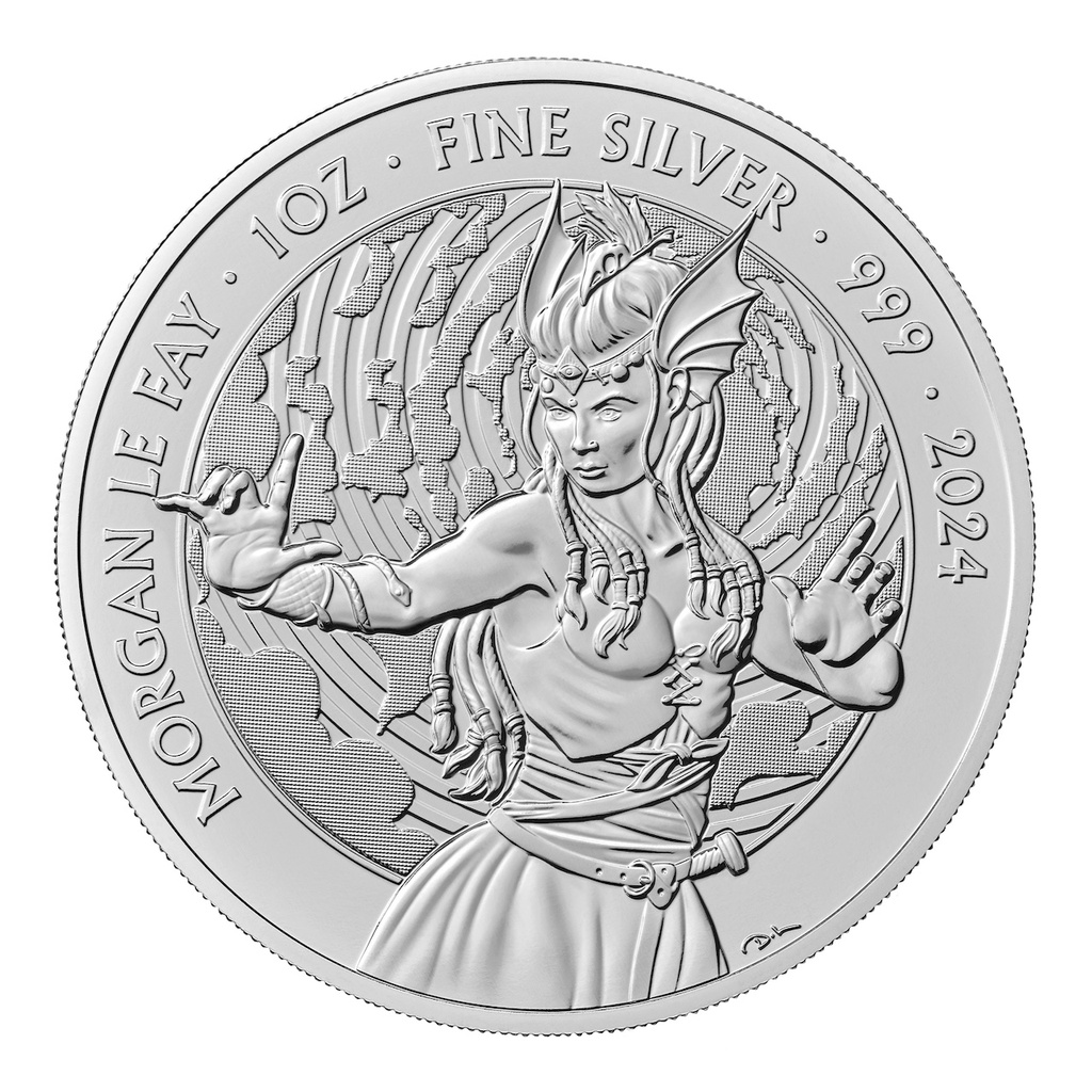 Myths and Legends "Morgan le Fay" 1 Unze Silbermünze 2024 | differenzbesteuert