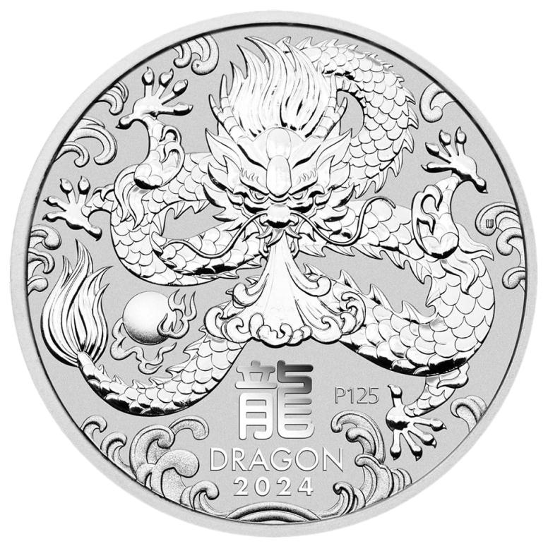 Lunar III Drache 1 Unze Silbermünze 2024 | differenzbesteuert