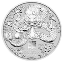 Lunar III Drache 2 Unzen Silbermünze 2024 | differenzbesteuert