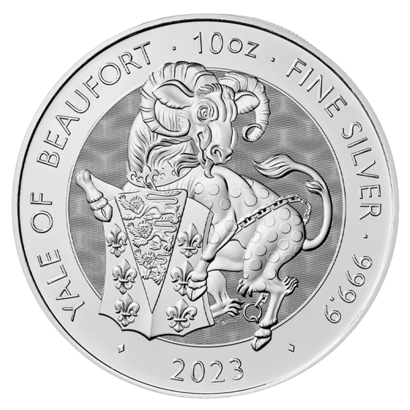 Tudor Beasts Yale of Beaufort 10 Unzen Silbermünze 2023
