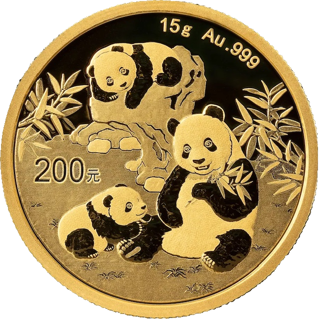 China Panda 15g Goldmünze 2025