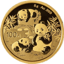 China Panda 8g Goldmünze 2025