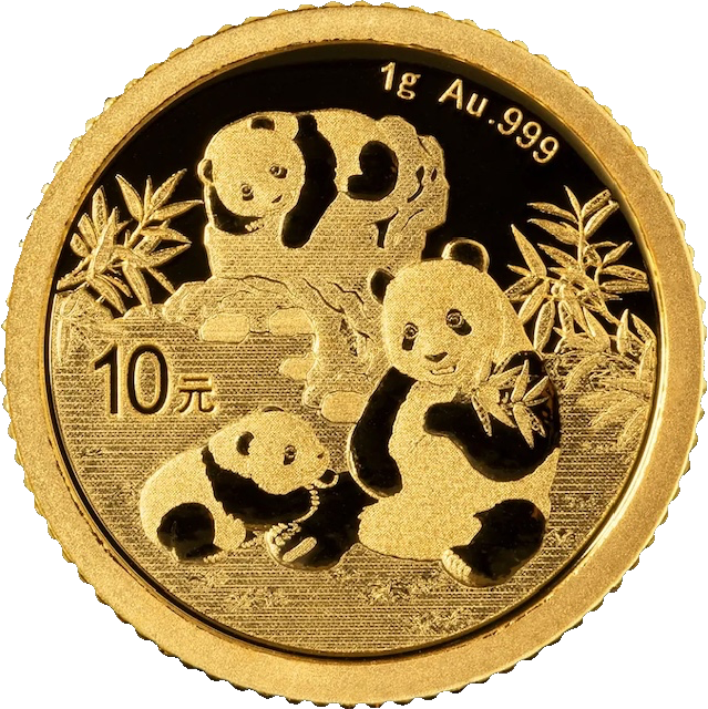 China Panda 1g Goldmünze 2025